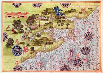 Fol.57v Mapa Kanady a Floridy, z 